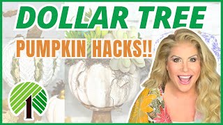 MORE✨DOLLAR TREE Pumpkins🎃- Upscale Decor DIY’s, Crafts & Hacks🤩‼️
