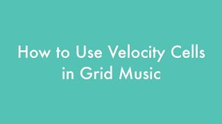 How to Use Velocity Cells in Grid Music