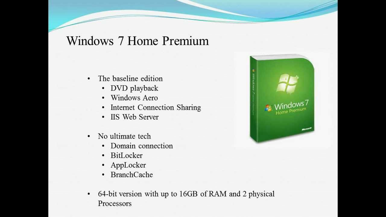 windows 7 edition Update New Sự khác biệt giữa các phiên bản của Windows 7
