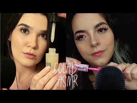 COLLAB ASMR: THE BEST TRIGGERS (Gloss, Espuma, Conta Gotas, Unhas no Mic...) - Gabi Sad e Naiane