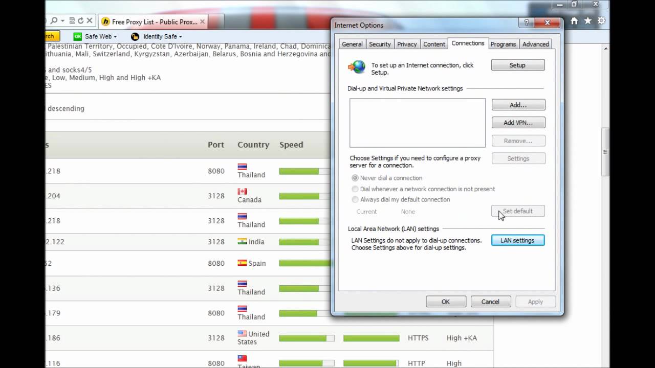 How To Set A Proxy In Internet Explorer