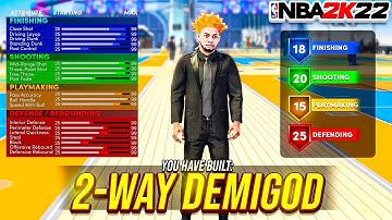 THIS 2 WAY DEMIGOD BUILD is OVERPOWERED on NBA 2K22! BEST BUILD 2K22