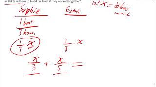 5B.2 Job Problem Example involving rational equations