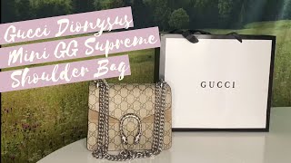 Review &amp; What Fits Inside • Mini Dionysus GG Supreme Shoulder Bag • from Crazy Rabbit / John