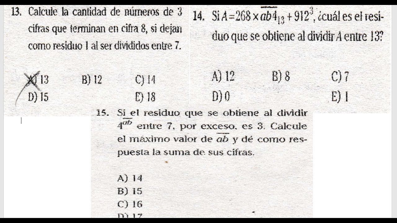 Problemas de Divisibilidad y Multiplicidad - Nivel UNI y San Marcos