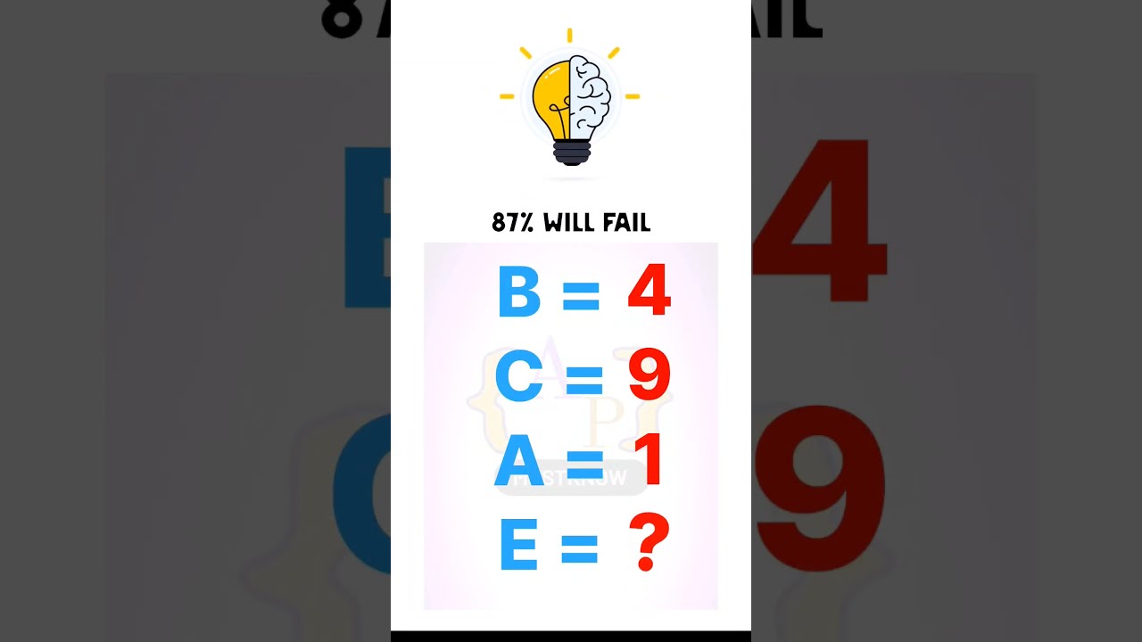 87 Will Fail Comment Your Answer Fast Shorts Maths Mathgames Iqtest Study Ytshorts