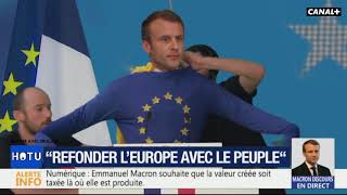 Emmanuel Macron se déguise pendant un discours ! - Canalbis - CANAL+