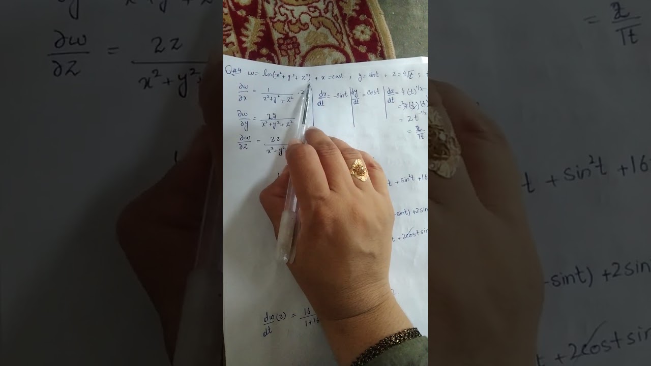 Calculus 2|Ex#14.4|Q#1-12|chain rule for multivariate functions