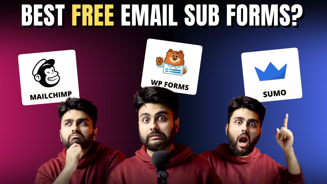 Best Free Email Subscription Forms? WPForms vs Sumo vs Mailchimp - YouTube