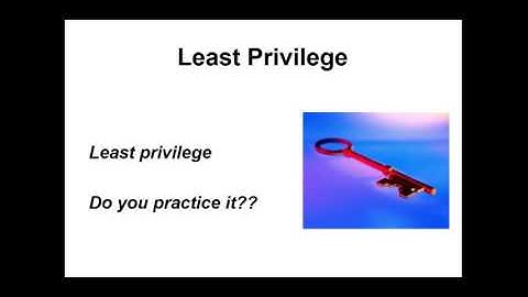 Principle Of Least Privilege