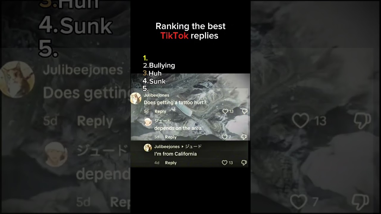 Ranking the best TikTok replies.