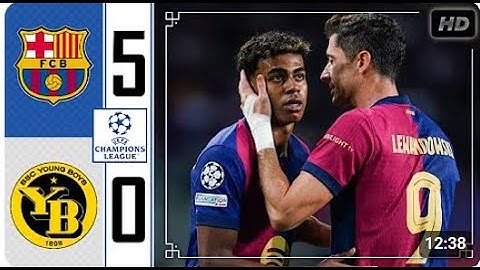 Barcelona vs Young Boys 5 0 Highlights & Goals  UEFA Champions League