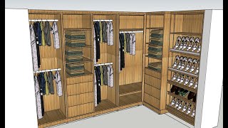 Small Custom Closet Design in Sketchup