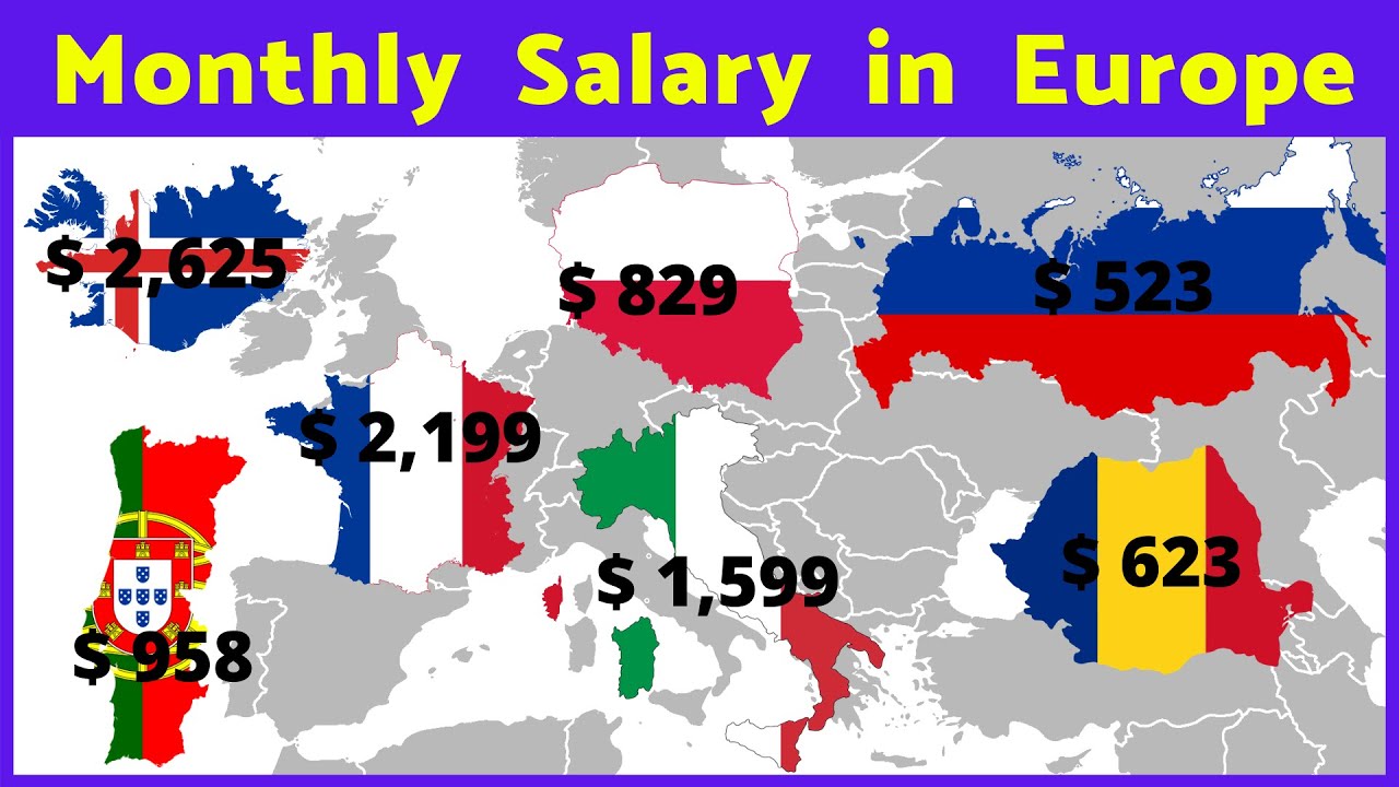 Monthly Salary In European Countries