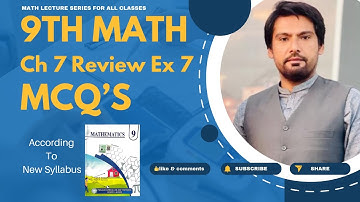 9th class math chapter 7 review exercise 7 q 1 (MCQ