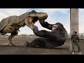 Most dramatic trex dinosaur vs king kong in real life rescue the beautiful hunter  teddy chase