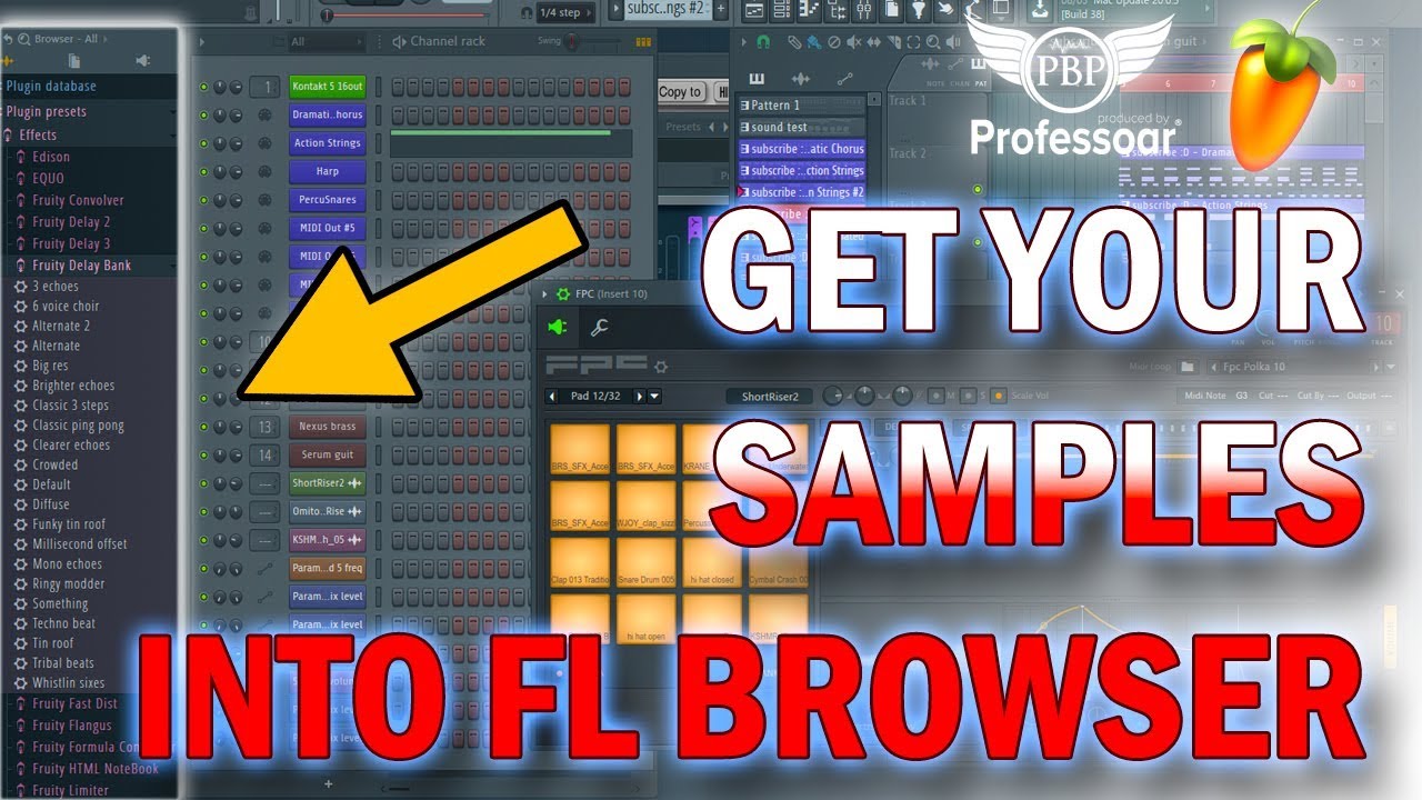 FL Studio, How To Load Your Sample Folder Into FL Browser - YouTube