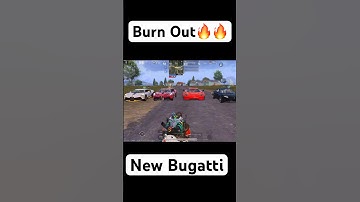 Burn Out of New BGMI Car Bugatti #shorts #bugattichiron