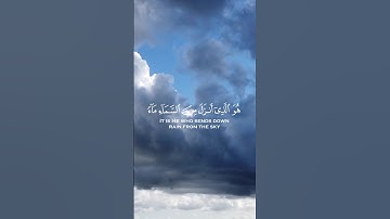 قرآن كريم (هو الذي انزل من السماء ماء لكم منه شراب ومنه شجر  فيه تسيمون) #المصحف