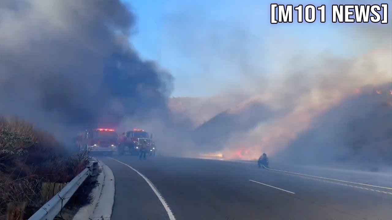 New Fire Breaks Out In San Bernardino County, California - YouTube