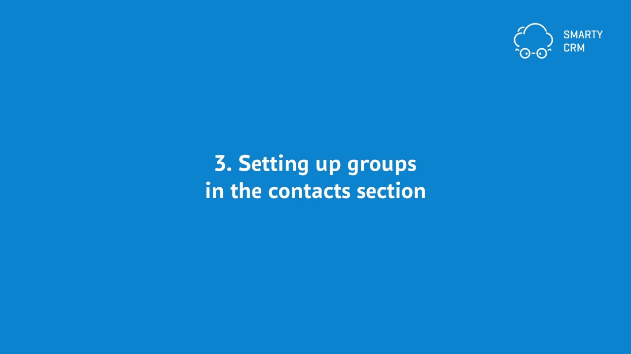 Setting up groups in the contacts section - YouTube