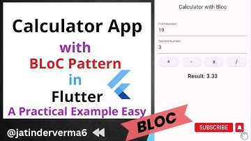 Calculator App using Bloc in flutter Practical Example Easy