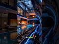 Abandoned Train Tunnel Transformed Into Hidden Billionaire Mansion 😱🚆➡️🏔️ #shorts