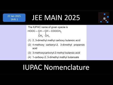 Video The IUPAC name of given specie is HOOC-CH(CH3)-CH(CH3)-COOCH3 - youtube
