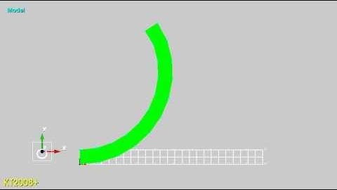 Example of geometrical nonlinear calculation with 2D plane element