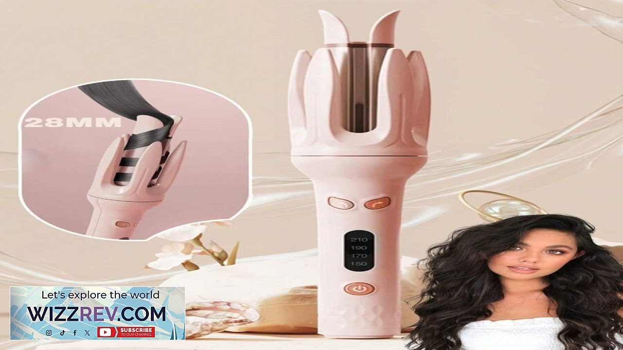 GENAI SHEIN X Milania Automatic Curling Iron Hair Curler Wand Rotating 4 Adjustable