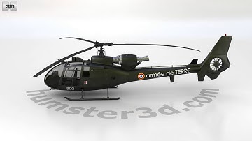Aerospatiale SA-342 Gazelle 3D model by 3DModels.org