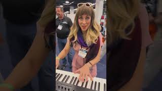 Maybe YES try this at home 😅 but isn’t this spinning piano stand cool?? #namm #nammshow #namm2025