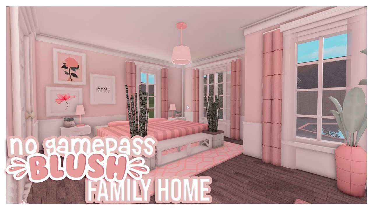 ROBLOX Bloxburg No Gamepass Blush Family Home 149k Speedbuild