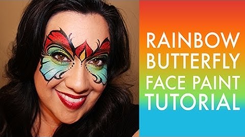 Rainbow Butterfly Face Paint Tutorial by Shawna Del Real