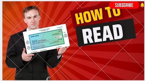 How to Read a Check - Learn how to Read Personal Check