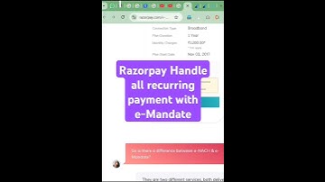 Razorpay-Handle all Recurring Payments With e-Mandate|Razorpay e-Mandate |Razorpay #shorts #infysky