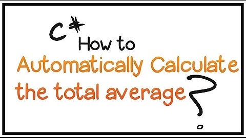 How To Edit Excel Worksheet Using C# -Part 10- (Automatically Calculate the Average)