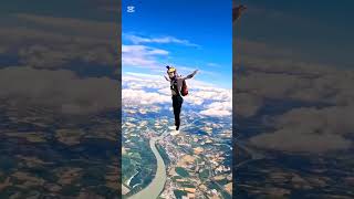 Amazing parachute jump footage 🔥