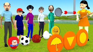 Scary Teacher 3D vs Squid Game Sports Dresses vs Dressing Room and Pan 5 Times Challenge Granny Lose