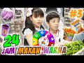 24 JAM MAKAN SEMUA WARNA Yang Ditunjuk Mystery Wheel Challenge 3| Kuliner Anak Lucu| CnX Adventurers