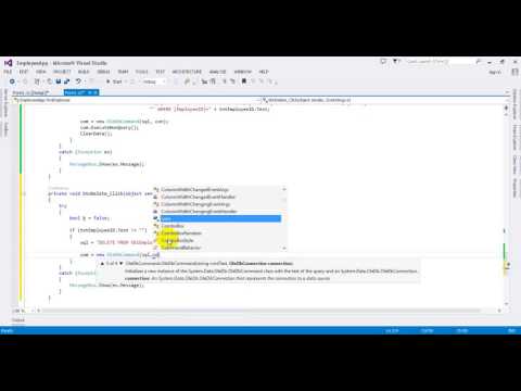 Advanced C# Tutorial 20 7 Project2 How to Delete Employee Information by EmployeeID in Visual C#