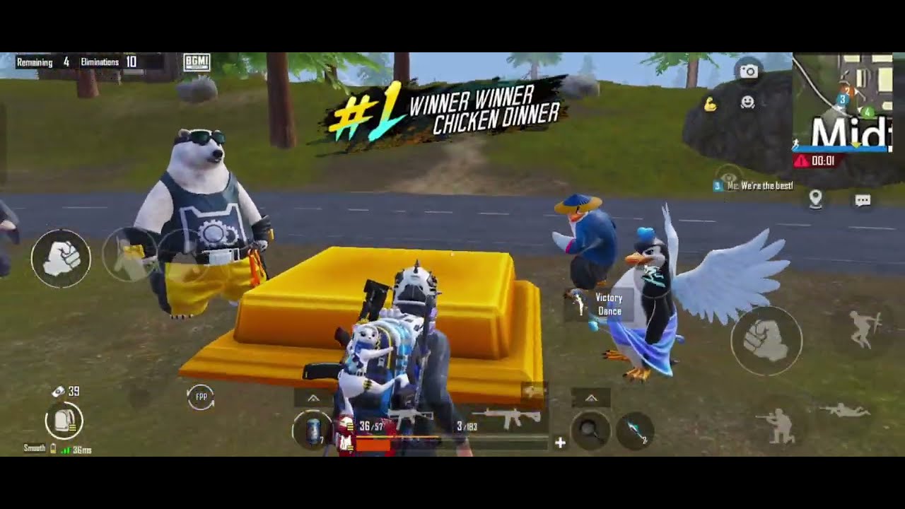 CHICKEN DINNER IN BGMI 😎 10 KILLS 