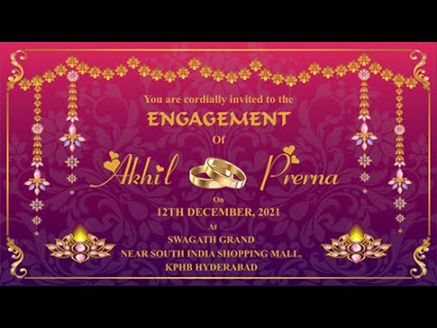 Engagement Invitation Video E-cards | Animated E-cards for WhatsApp