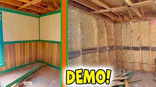 Demo of the back room/bathroom.