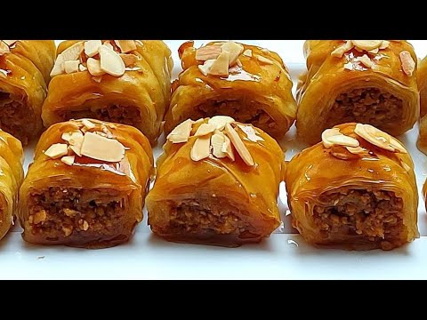 معسلات رمضان🌛البقلاوة المبرومة مقرمشة لذيذة ساهلة و سريعة بدون قلي 😋