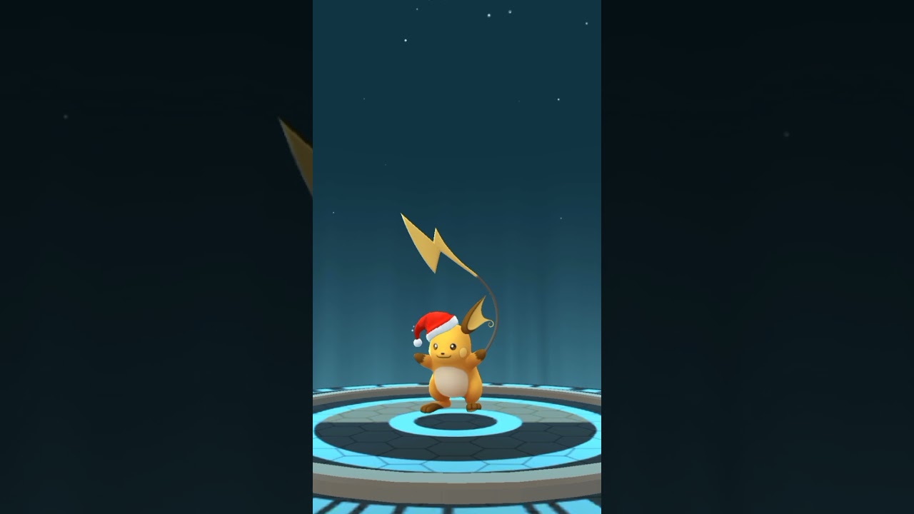 Christmas event pikachu Pokemon evolve raichu in  Pokemon go