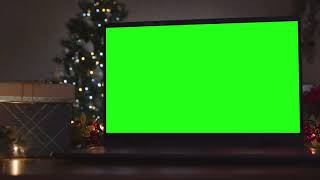 تحميل خلفية شاشة كمبيوتر جاهزة للمونتاج خلفية كروما| PC screen for Chroma Key1Video Christmas 4k