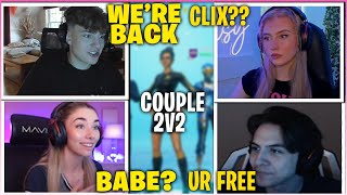 CLIX & SOMMERSET Shuts Up BUCKE & His GIRLFRIEND In 2v2 Zone Wars Wager (Clix Calls Sommerset Babe)!