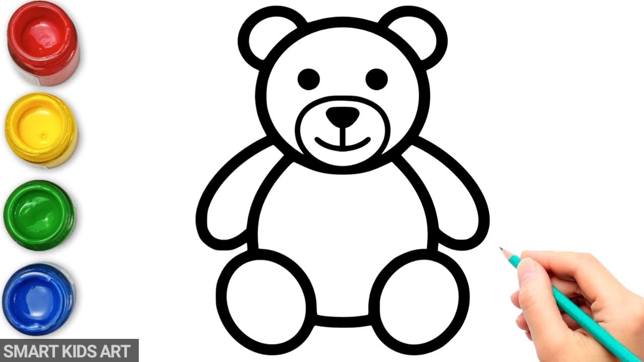 Kids toy cute teddy bear with bow tie icon thick Vector Image