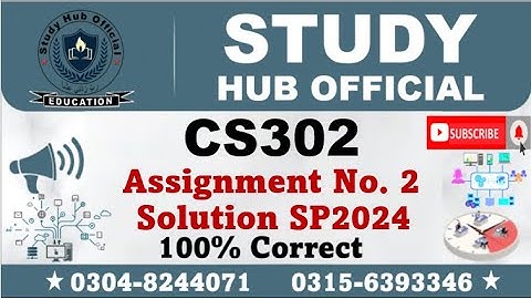 CS302 Assignment 2 100% Correct Solution 2024, CS302 Assignment 2 solution 2024, CS302 Assignment 2